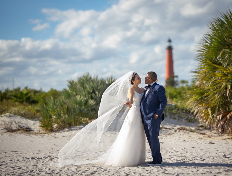 Ponce Inlet beach ceremony view