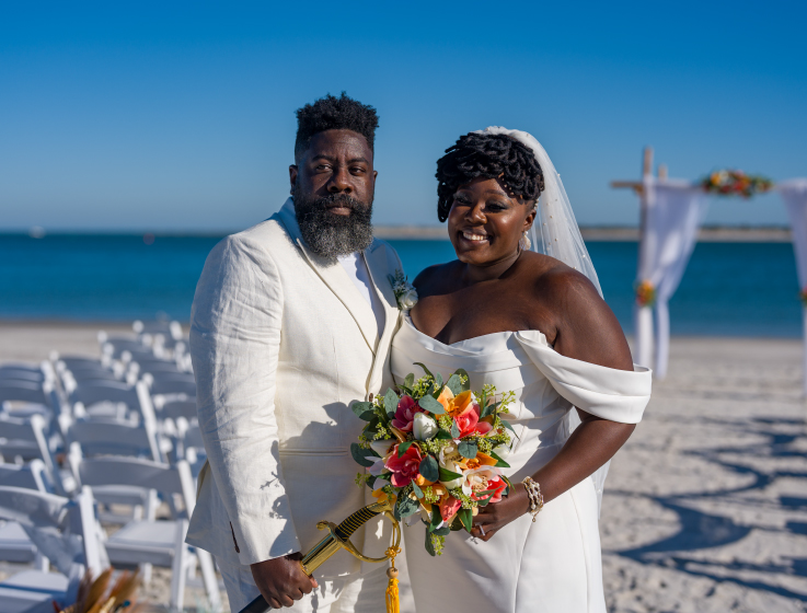 Ceremony setup at Ponce Inlet